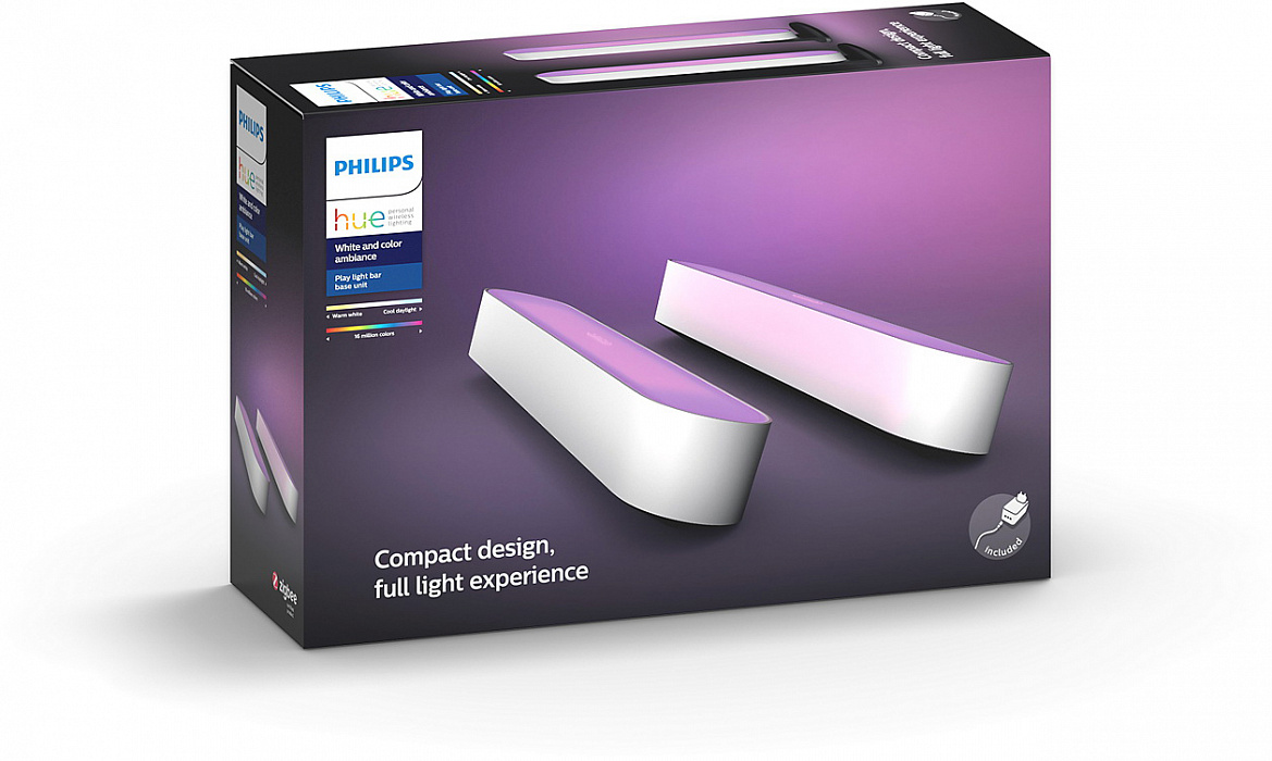 Комплект умных светодиодных ламп Philips Hue Play 2 шт (White) купить в интернет-магазине icover