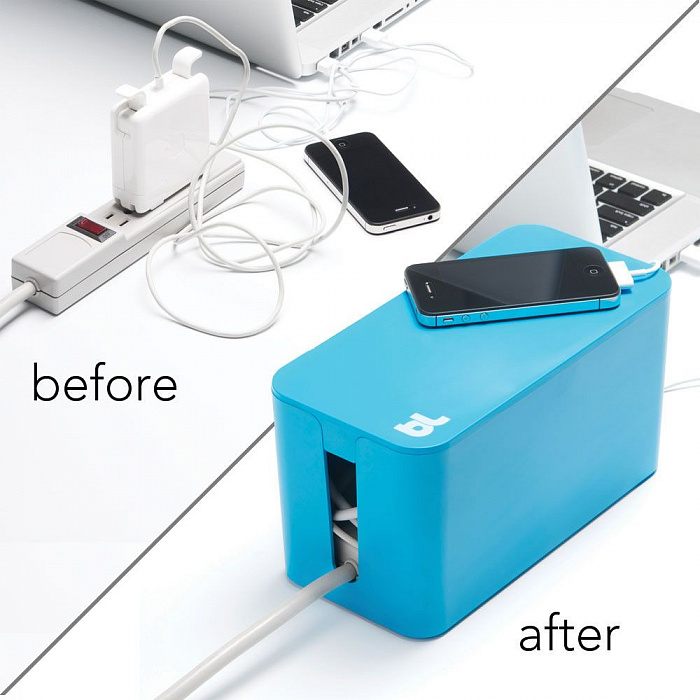 Бокс для сетевого фильтра Bluelounge CableBox Mini BLUCBM-BL (Black) купить в интернет-магазине icover