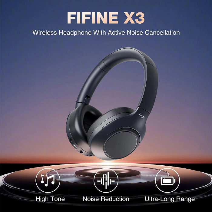 Беспроводные Bluetooth наушники Fifine X3 wireless (Black) купить в интернет-магазине icover