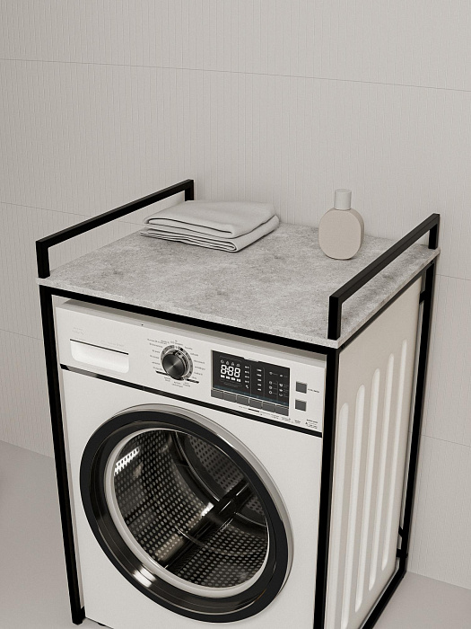 Стеллаж лофт для стиральной и сушильной машины RIDBERG CHICO (Rock/Black) купить в интернет-магазине icover