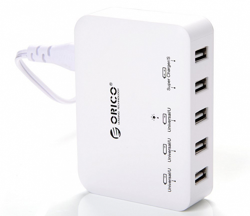 Зарядное устройство Orico DCAP-5S (White) купить в интернет-магазине icover