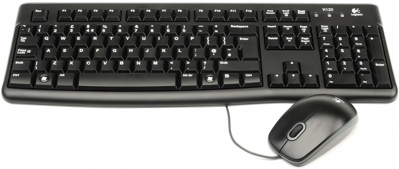 USB-клавиатура и мышь Logitech Desktop MK120 (Black) купить в интернет-магазине icover