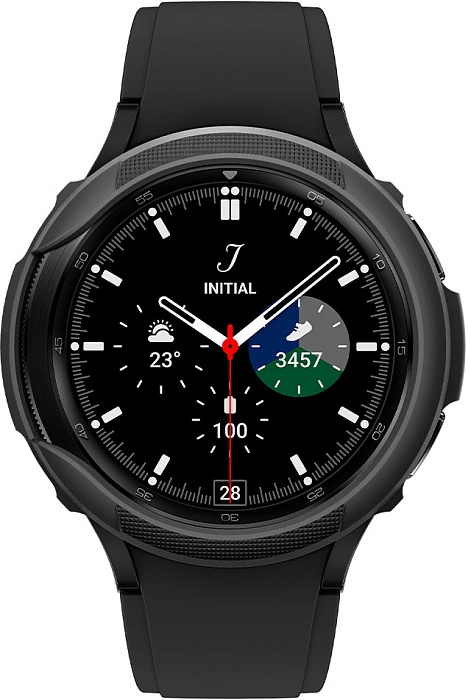 Чехол Spigen Liquid Air (ACS03140) для Samsung Galaxy Watch 4 Classic 46mm (Black) купить в интернет-магазине icover