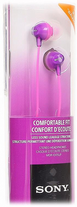 Наушники Sony MDR-EX15LPV.AE (Purple) купить в интернет-магазине icover
