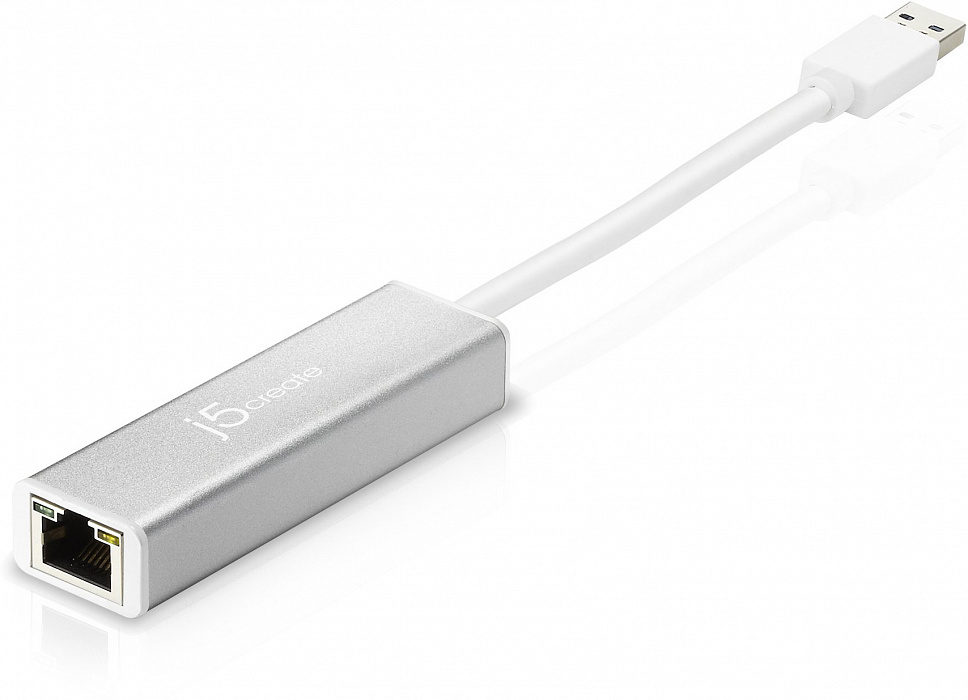 Переходник j5create JUE130 USB 3.0 to Gigabit Ethernet (Silver) купить в интернет-магазине icover