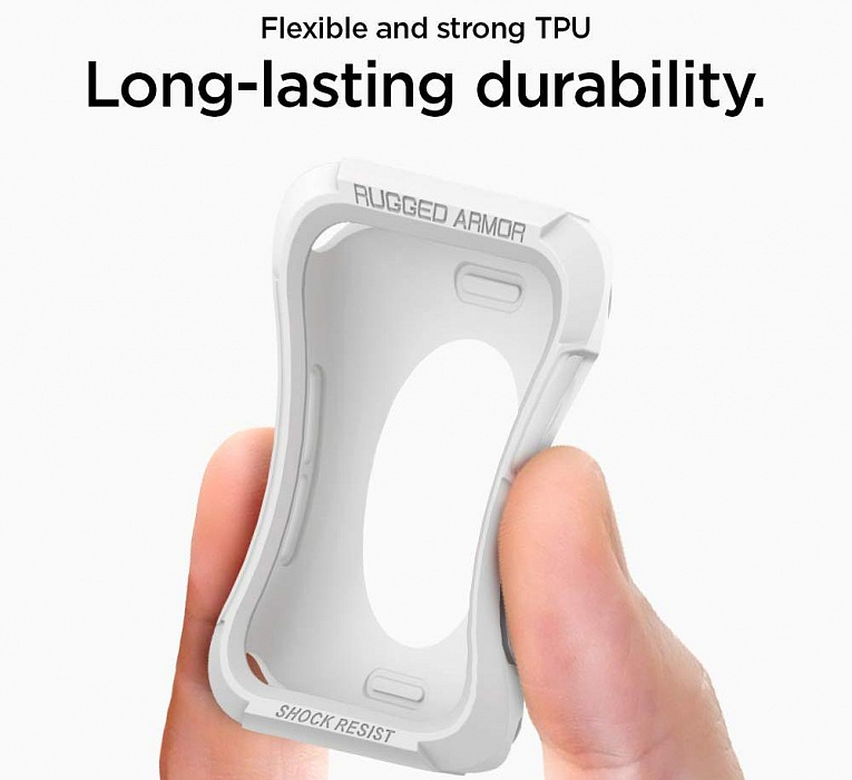 Чехол Spigen Rugged Armor (061CS24482) для Apple Watch series 4/5/6/SE/7 40/41 mm (White) купить в интернет-магазине icover