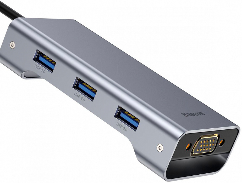 USB-концентратор Baseus Square Desk VGA CATXF-A0G (Deep Grey) купить в интернет-магазине icover