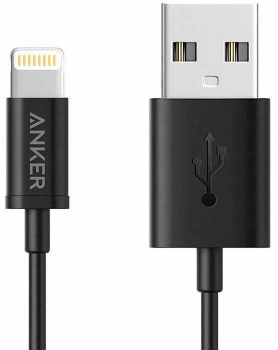 Дата-кабель для iPod, iPhone, iPad Anker Powerline 0.9m USB-Lightning A7101H12 (Black) купить в интернет-магазине icover