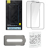 Защитное стекло Baseus All-glass (Dust-proof) 2 pcs для iPhone 14 Pro Max (Black)  купить в интернет-магазине icover