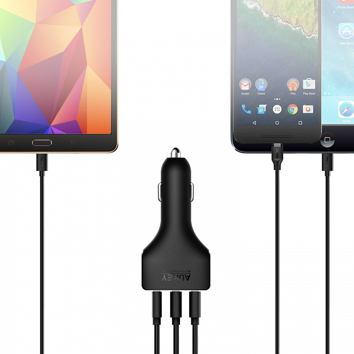Автомобильное зарядное устройство Aukey CC-Y3 (Black) купить в интернет-магазине icover