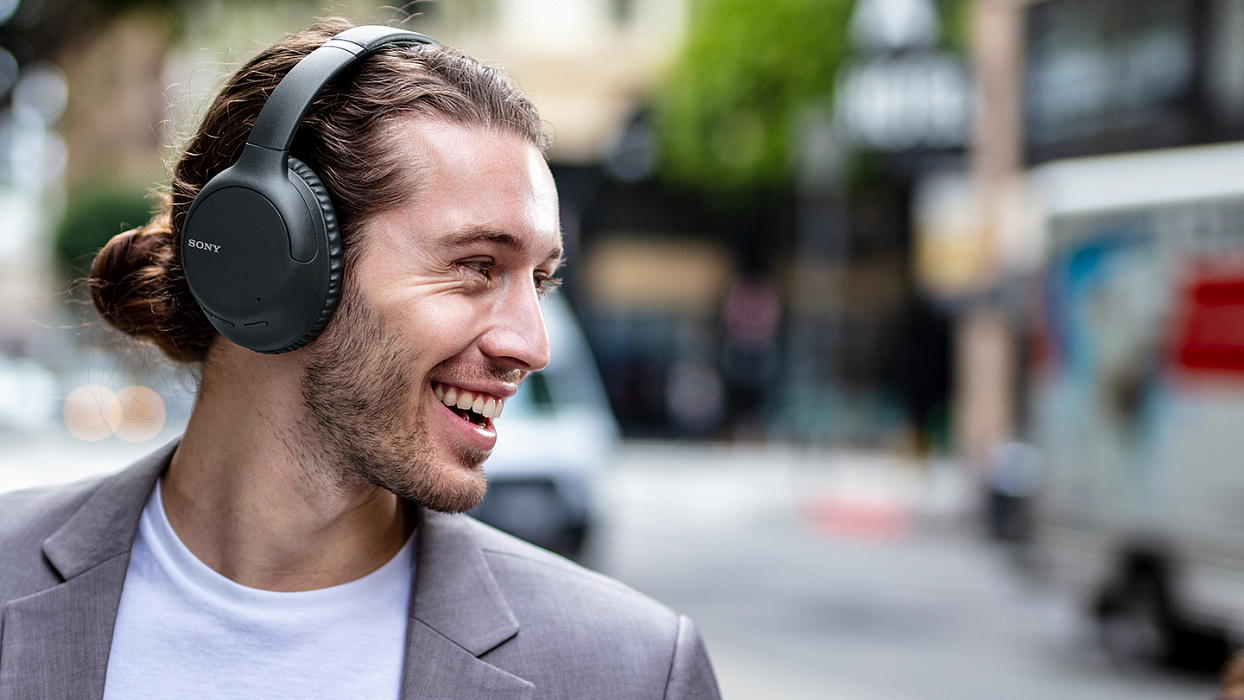 Bluetooth-наушники с микрофоном Sony WH-CH710N (Blue) купить в интернет-магазине icover