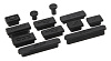 i-Blason Anti Dust Cup 12psc - заглушки портов для MacBook Pro Retina/Macbook Air (Black) купить в интернет-магазине icover