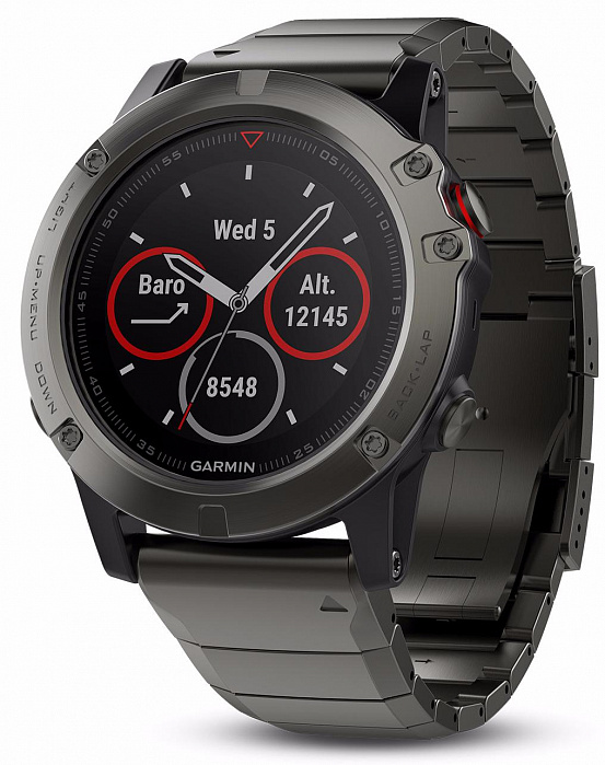 Спортивные часы Garmin Fenix 5X 010-01733-03 (Sapphire Slate Grey/Metal Black) купить в интернет-магазине icover