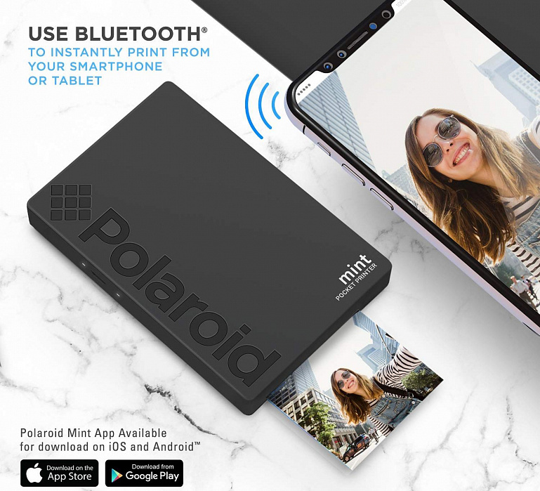 Портативный принтер Polaroid Mint (Black) купить в интернет-магазине icover