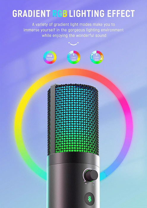 Конденсаторный студийный USB-микрофон Fifine K669 PRO3 (Black) купить в интернет-магазине icover