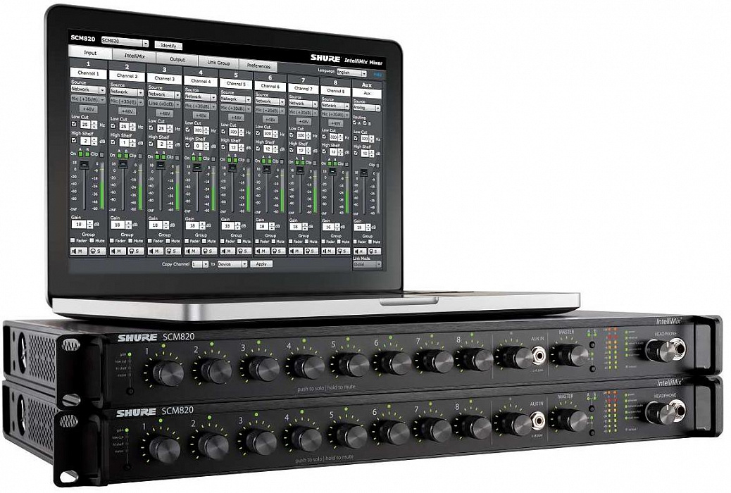 Микрофонный микшер Shure SCM820E A044743 (Black) купить в интернет-магазине icover