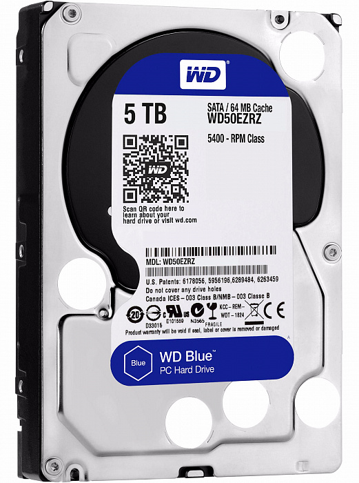 Western Digital Blue 3,5'' 5Tb (WD50EZRZ) - внутренний жесткий диск купить в интернет-магазине icover