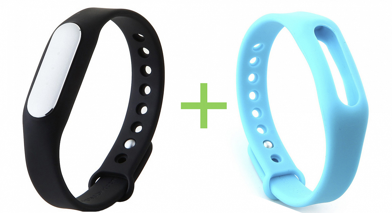Фитнес-браслет + сменный ремешок Xiaomi Mi Band 1S (Blue) купить в интернет-магазине icover