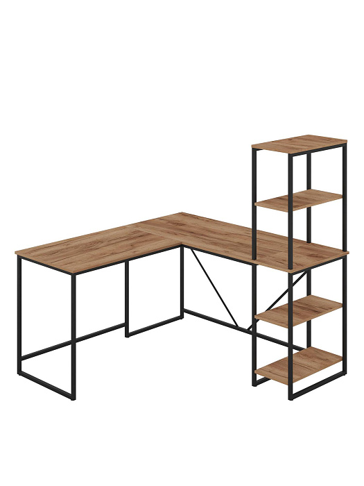 Стол письменный угловой лофт RIDBERG ФЛОРИДА (Oak/Black) купить в интернет-магазине icover