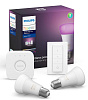 Умные светодиодные лампы Philips Hue White and Color Ambiance Starter Kit E27 2 шт (8718699701352) купить в интернет-магазине icover