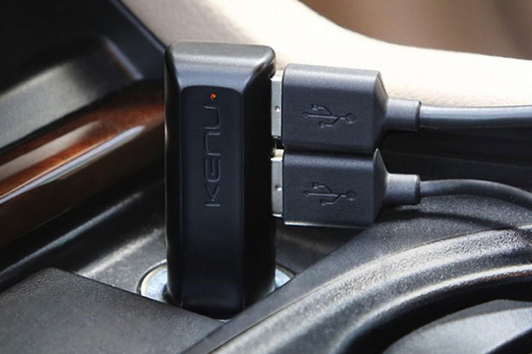 Комплект Kenu Airframe+ Car Kit Dual Trip Deluxe автомобильное ЗУ + держатель + кабель (Black) купить в интернет-магазине icover