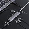 USB-концентратор Baseus Mechanical eye Six-in-one CAHUB-J0G (Grey) купить в интернет-магазине icover