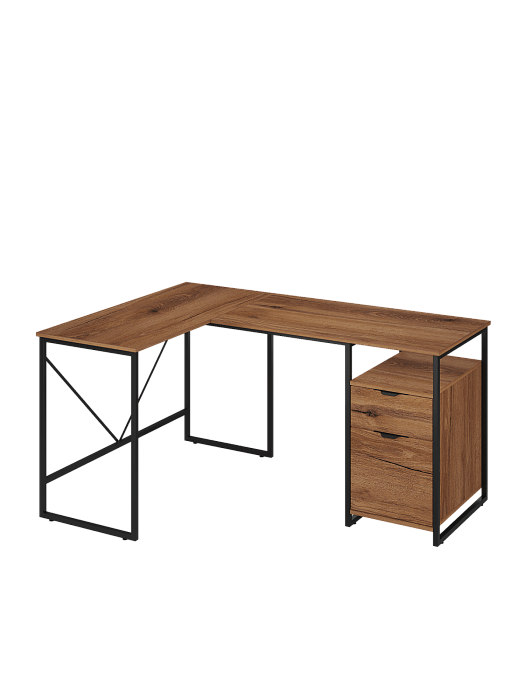 Стол письменный лофт RIDBERG NEVADA (Dark Oak/Black) купить в интернет-магазине icover