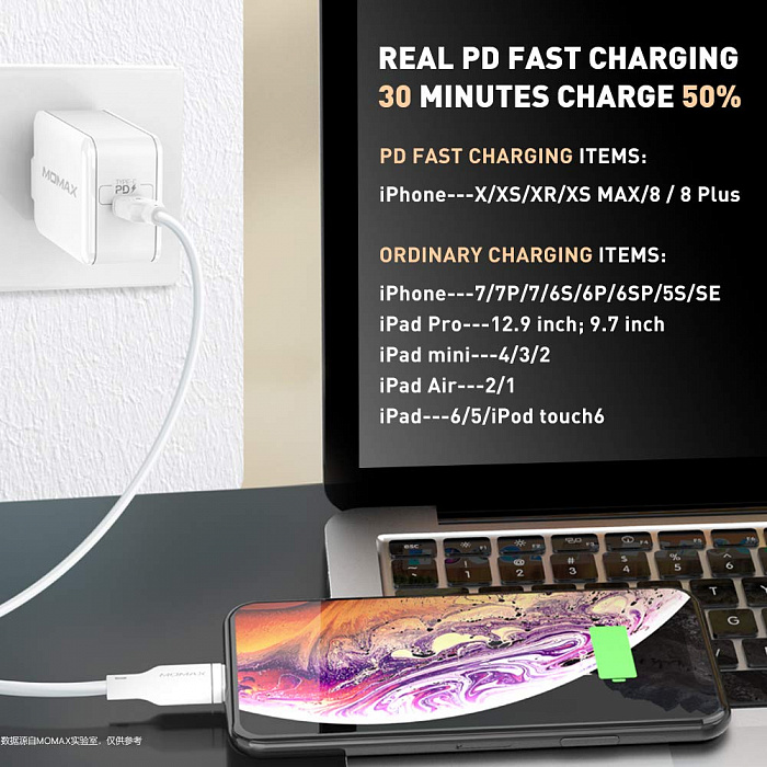 Кабель для iPod, iPhone, iPad Momax Zero DL36 USB-C/Lightning 1.2m (White) купить в интернет-магазине icover