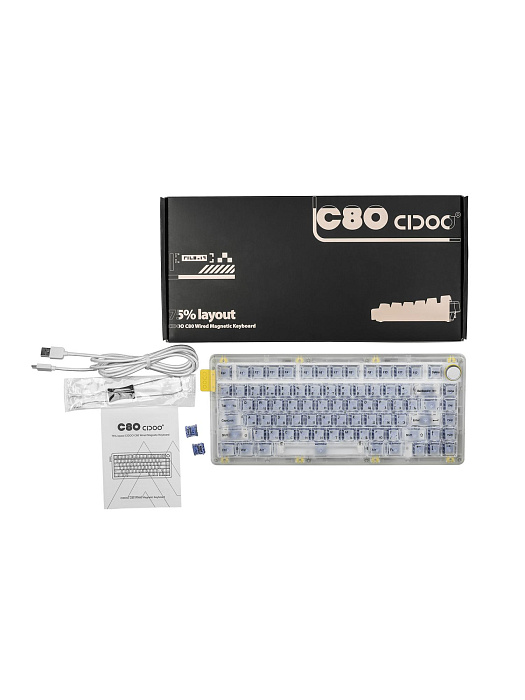 Клавиатура игровая магнитная Cidoo C80 (Transparent) купить в интернет-магазине icover