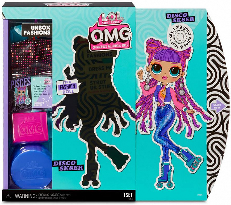 Кукла-сюрприз LoL OMG 3 Series Disco Sk8er (567196) купить в интернет-магазине icover