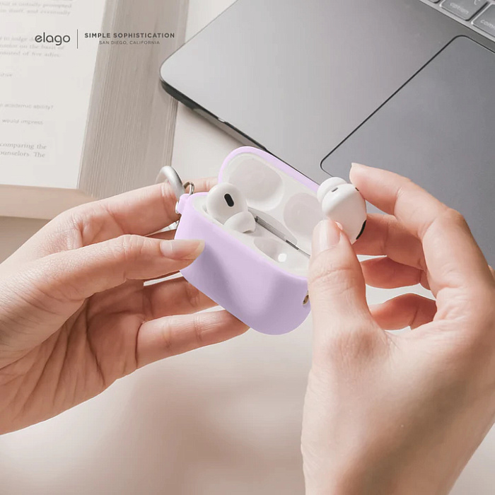 Чехол Elago Silicone Hang Case (EAPP2SC-HANG-LBL) для AirPods Pro 2 (Light Blue) купить в интернет-магазине icover