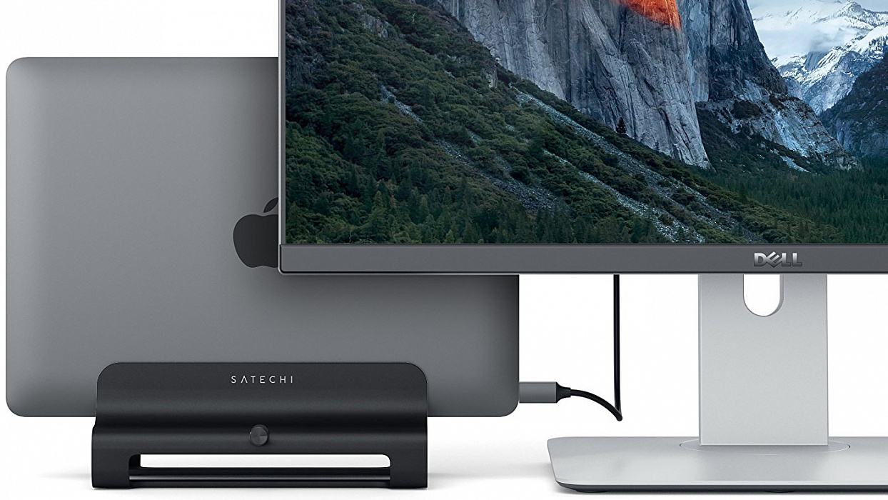 Подставка Satechi Universal Vertical Aluminum (ST-ALVLSK) для ноутбука (Jet Black) купить в интернет-магазине icover