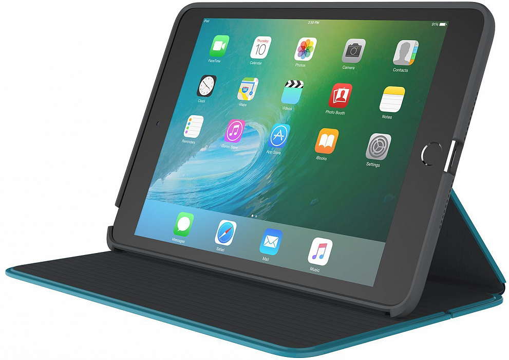 Speck DuraFolio (73884-B824) - чехол для iPad mini 4 (Slate Grey/Peacock Blue) купить в интернет-магазине icover