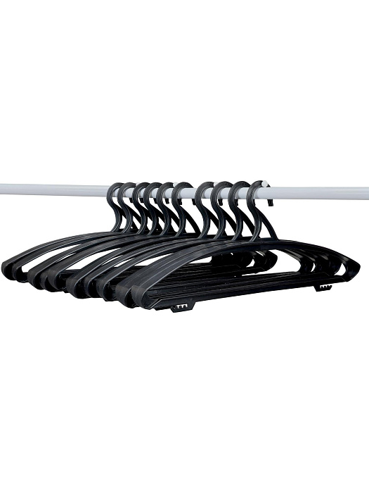Вешалка-плечики для одежды Ridberg ПВ-02 20 шт (Black) купить в интернет-магазине icover