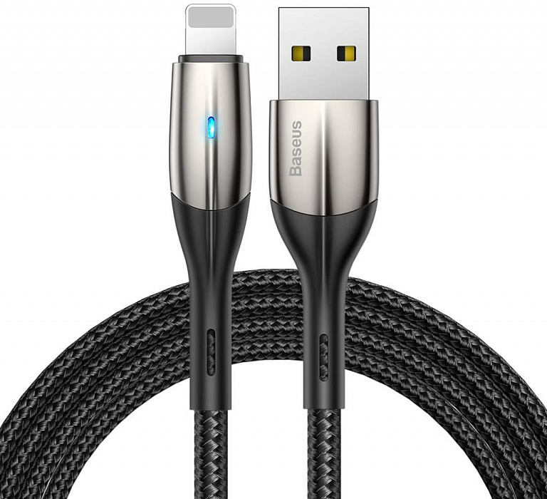 Кабель Baseus Horizontal Data Cable (CALSP-B01) USB/Lightning 1m (Black) купить в интернет-магазине icover