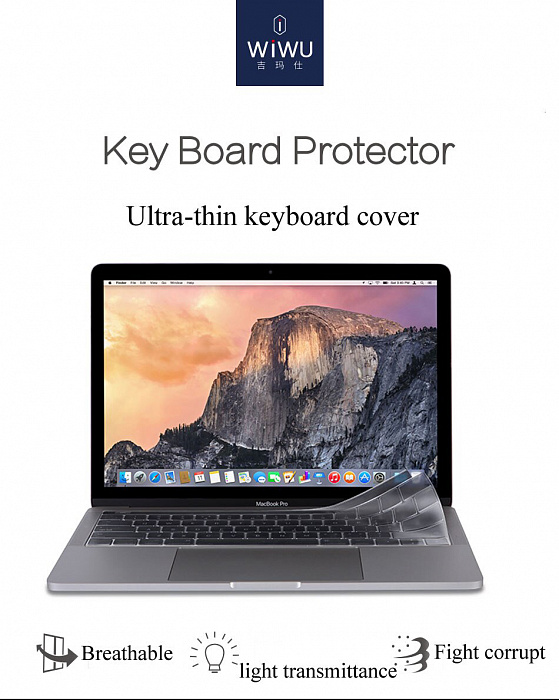 Накладка на клавиатуру Wiwu Keyboard Protector USA для MacBook Pro 16 (Clear) купить в интернет-магазине icover