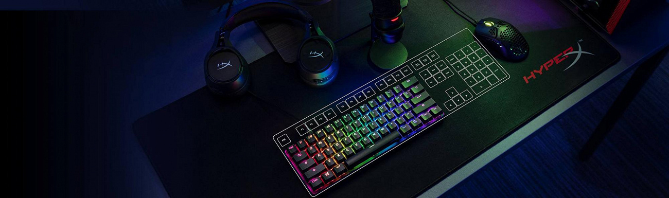 Игровая клавиатура HyperX Alloy Origins 60 Red switches USB RGB (HKBO1S-RB-RU/G) купить в интернет-магазине icover