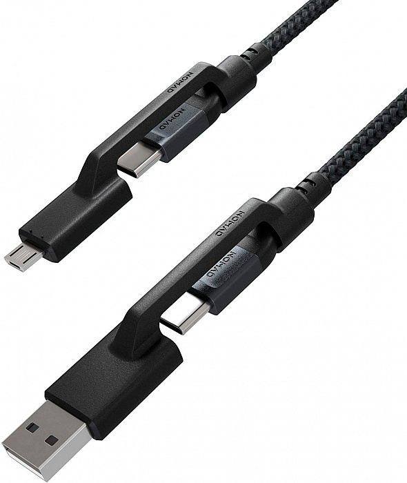 Кабель Nomad Universal Kevlar USB-C/USB-A/microUSB 0.3m (NM01512B00) купить в интернет-магазине icover