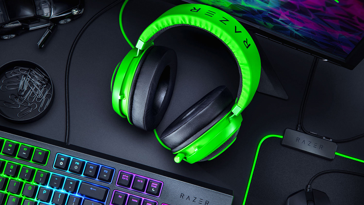 Игровая гарнитура Razer Kraken Multi-Platform RZ04-02830200-R3M1 (Green) купить в интернет-магазине icover