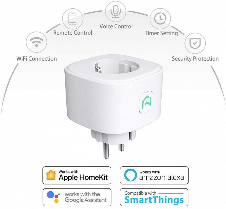 Умная розетка Meross MSS210HKEU (White) купить в интернет-магазине icover