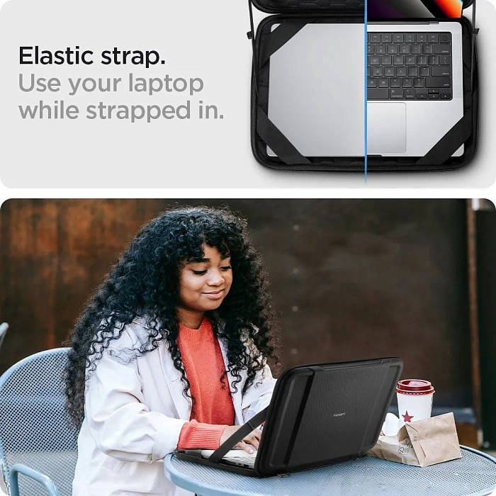 Чехол Spigen Rugged Armor Pro (AFA04271) для MacBook Pro 16" (Black) купить в интернет-магазине icover