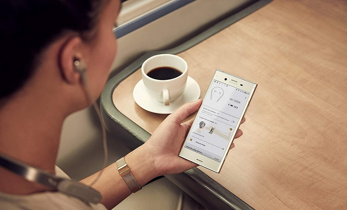 Беспроводные наушники Sony WI-1000X (Gold) купить в интернет-магазине icover