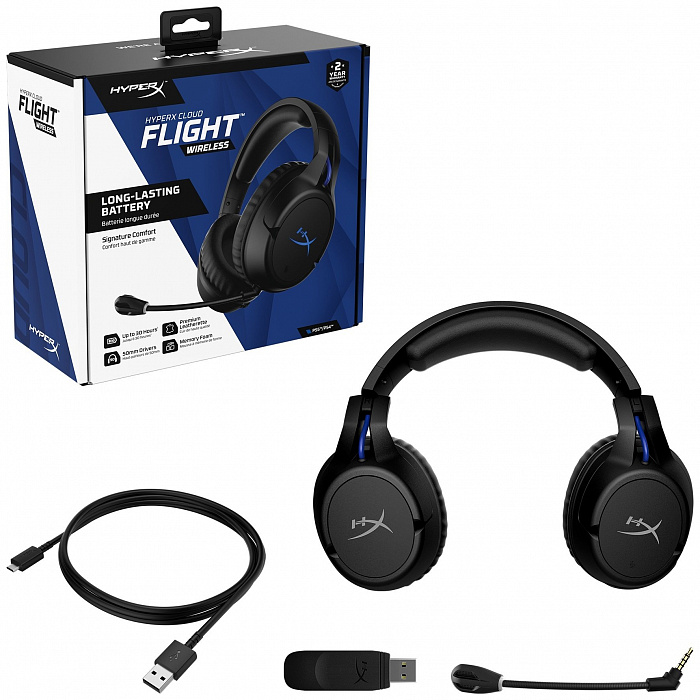 Игровая гарнитура HyperX Cloud Flight PS (HHSF1-GA-BK/G) для PS4/PS4 Pro/PS5 (Black) купить в интернет-магазине icover