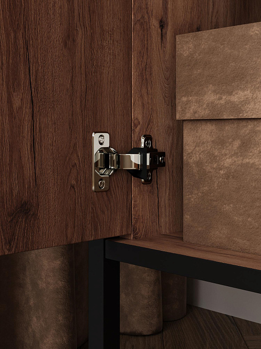 Стеллаж лофт RIDBERG DENVER модуль 1 (Dark Oak/Black) купить в интернет-магазине icover