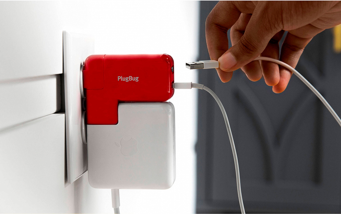Сетевое зарядное устройство Twelve South PlugBug Duo (12-1706) для MacBook (Red) купить в интернет-магазине icover