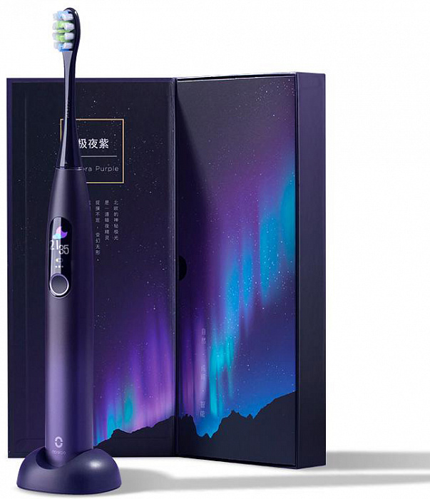 Электрическая зубная щетка Oclean X Pro (Aurora Purple) купить в интернет-магазине icover
