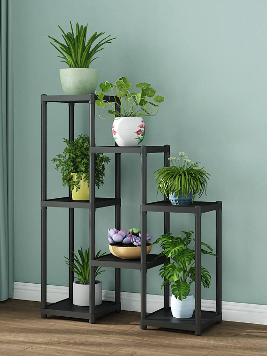 Стеллаж напольный для цветов Ridberg 7 полок (Black) купить в интернет-магазине icover