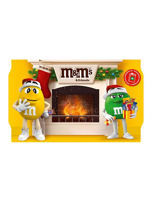 Сладкий подарок M&M's & Friends на Новый Год, набор конфет M&M's, Snickers, Twix, Bounty, Milky Way, Skittles с сюрпризом внутри (13 х 293 г.) купить в интернет-магазине icover