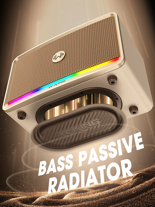 Колонка портативная W-KING H330 Boombox Speaker (Cream) купить в интернет-магазине icover