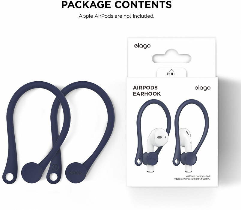 Держатель Elago Earhook (EAP-HOOKS) для наушников Apple AirPods (Indigo Blue) купить в интернет-магазине icover